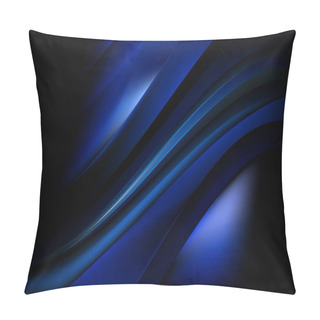 Personality  Blue Black Abstract Background Vector Illustration Design Pillow Covers