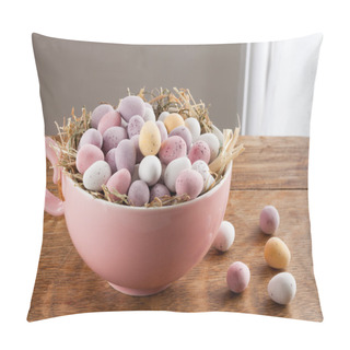 Personality  Chocolate Mini Eggs In A Mug Pillow Covers