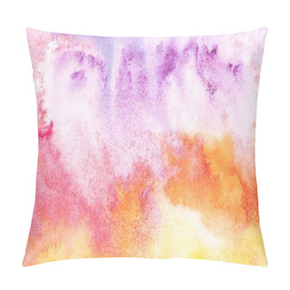 Personality  Abstract Painting With Colorful Watercolor Background Pillow Covers