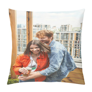 Personality  A Man And A Woman Standing Side By Side Under A Starlit Sky, Their Silhouettes Intertwined In A Moment Of Connection And Togetherness Pillow Covers