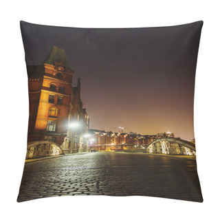 Personality  Old Warehouse District In Hamburg, Germany, At Night Pillow Covers