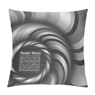 Personality  Abstract Vector Background, Waved Lines Vector Illustration Colorful Design. Wavy Stripes Twisted As Silk . Colored Stripes With Variable Width. Fashion , Pillow Covers