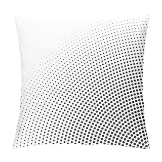 Personality  Halftone Radial Dotted Minimal Texture. Vector Monochrome Spray Grunge Background Pillow Covers