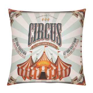 Personality  Vintage Circus Poster With Big Top Pillow Covers
