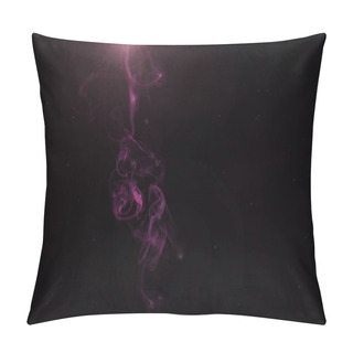 Personality  Black Background With Pink Smoky Swirl And Glowing Light Pillow Covers