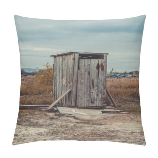 Personality  Abandoned Wooden Outhouse Pillow Covers