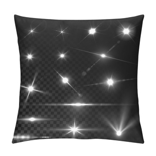 Personality  Realistic Vector Glowing Lens Flare Light Effect Pillow Covers