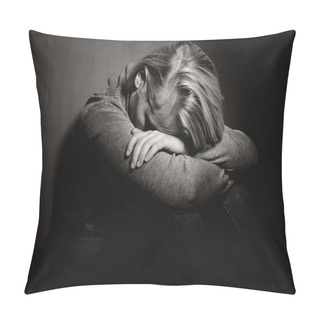 Personality  Sad Woman. Pillow Covers