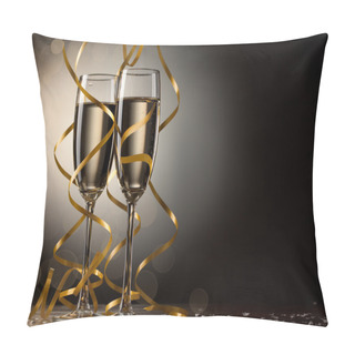 Personality  Pair Glass Of Champagne Pillow Covers