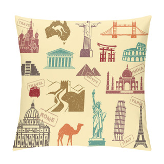 Personality  Symbols Of Travel Pillow Covers