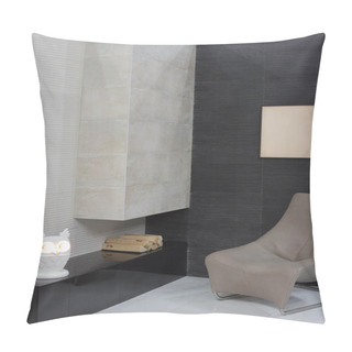 Personality  Fireplace Part Of Minimalistic Interior Pillow Covers