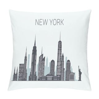 Personality  New York Skyline Silhouette Pillow Covers
