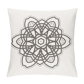 Personality  Ornate Mandala. Gothic Lace Tattoo. Celtic Weave With Sharp Corners. Pillow Covers