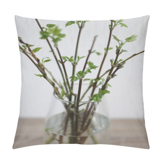 Personality  Branches Vase White Green Blooms Pillow Covers