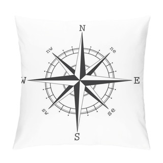 Personality  Compass Icon Isolated On White Background Pillow Covers