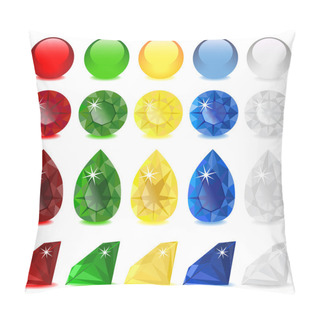 Personality  Set Of Precious Color Stones Pillow Covers