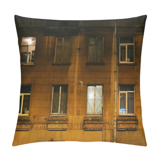 Personality  Lighted Windows Of A Night Apartment Building Pillow Covers