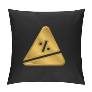 Personality  Ascent Gold Plated Metalic Icon Or Logo Vector Pillow Covers