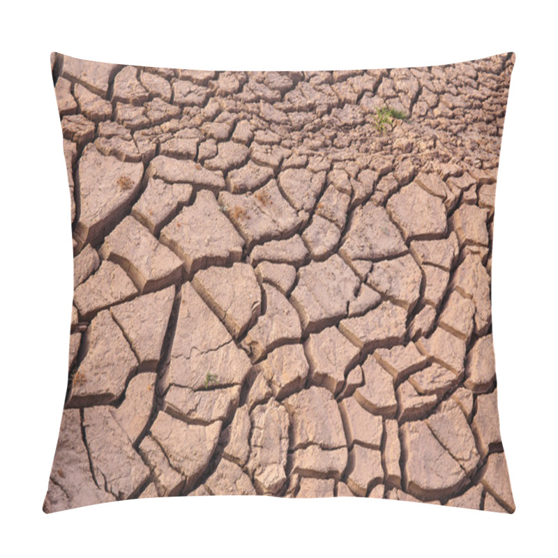 Personality  cracked earth near drying water pillow covers