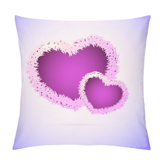 Personality  Vector Background With Fluffy Hearts. Pillow Covers