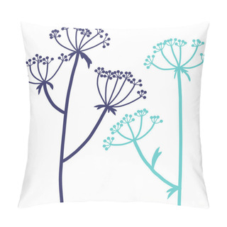 Personality Floral Composition With Dill Plant Pillow Covers