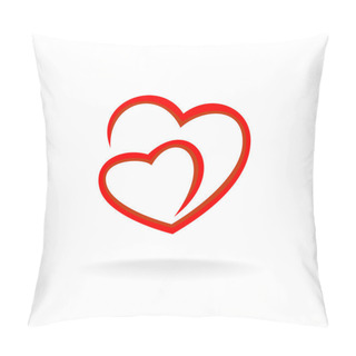 Personality  Two Hearts Logo Pillow Covers