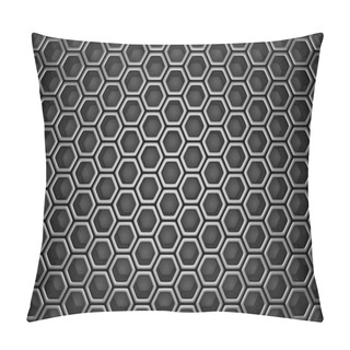 Personality  Dark Silver  Hexagon Pattern Background Pillow Covers