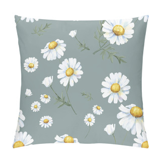 Personality  Hand Drawn White Common Daisy Pattern Pillow Covers
