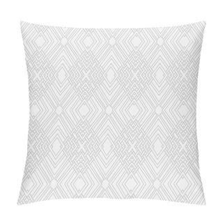 Personality  3d Volumetric Convex Geometric White Background. Eastern Islamic, Moroccan Style. An Ornament With An Ethnic Relief Pattern With Intertwining Lines. Wallpaper For Presentations, Textiles, Stained Glass. Pillow Covers
