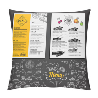 Personality  Restaurant Cafe Menu, Template Design Pillow Covers