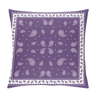 Personality  Purple Paisley Bandana Simple Pattern Pillow Covers