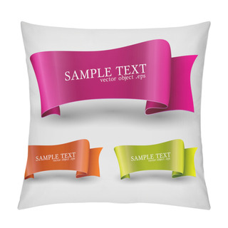 Personality  Vector Set Of Ribbon Labels. Pillow Covers