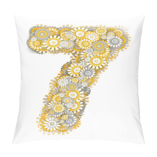 Personality  Number 7 From Camomile Flowers Pillow Covers