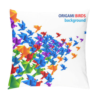 Personality  Origami Birds Abstract Background Pillow Covers