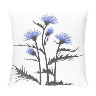 Personality Thistle With Leaves Pillow Covers