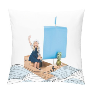 Personality  Child Playing With Boat Pillow Covers