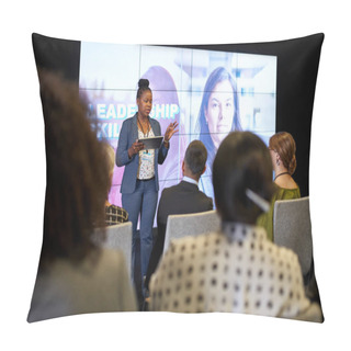 Personality  Female-driven Presentation By Pretty Millennial African American Pillow Covers