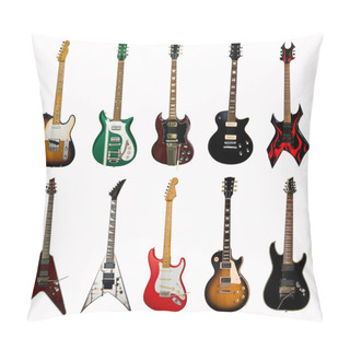 Personality  Collection Of Electric Guitars Pillow Covers