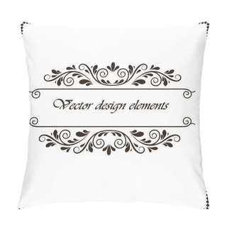 Personality  Frame Border With Black Curls On A White Pillow Covers