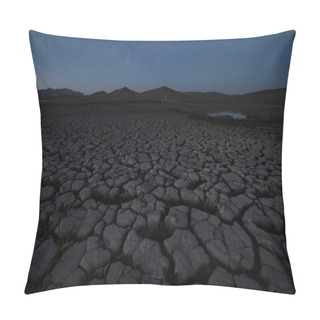 Personality  Cracked Soil Landscape After Sunset Pillow Covers