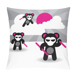 Personality  Ninja Bears/monkeys Pillow Covers