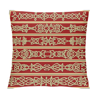 Personality  Borders And Frames In Celtic Style Pillow Covers