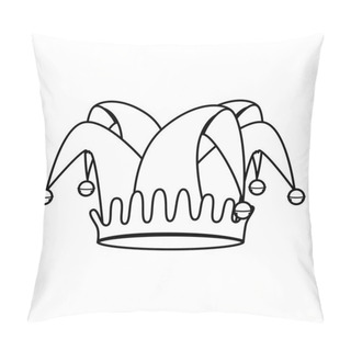 Personality  Fools Hat Isolated Icon Pillow Covers