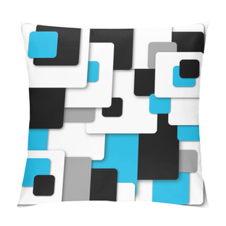 Personality  Squares And Geometric Colored Shadow Shapes Background. Vector, EPS. Pillow Covers