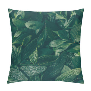 Personality  Creative Layout Made Of Green Leaves Pillow Covers