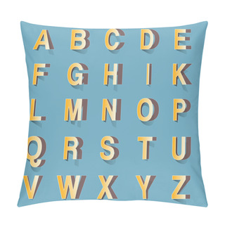 Personality  Abc Set Cut Out On Blue Pillow Covers