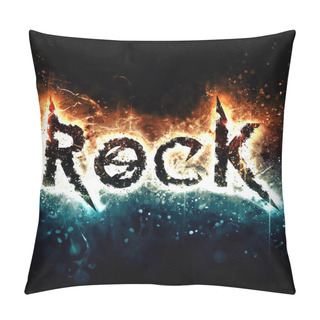 Personality  Rock Poster With Burning Design Pillow Covers