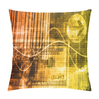Personality  Orange Money Technology Business Background Pillow Covers