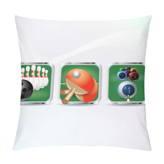 Personality  Web Button On The Sports Theme Pillow Covers