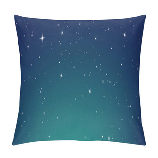 Personality  Dark Night Sky. Starry Sky Color Background. Infinity Space With Shiny Stars. Vector Illustration. Pillow Covers